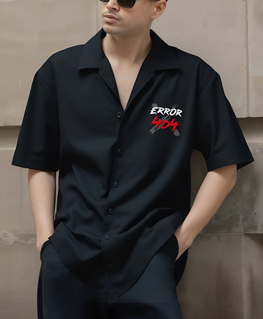 Error Black Premium Oversized Shirt