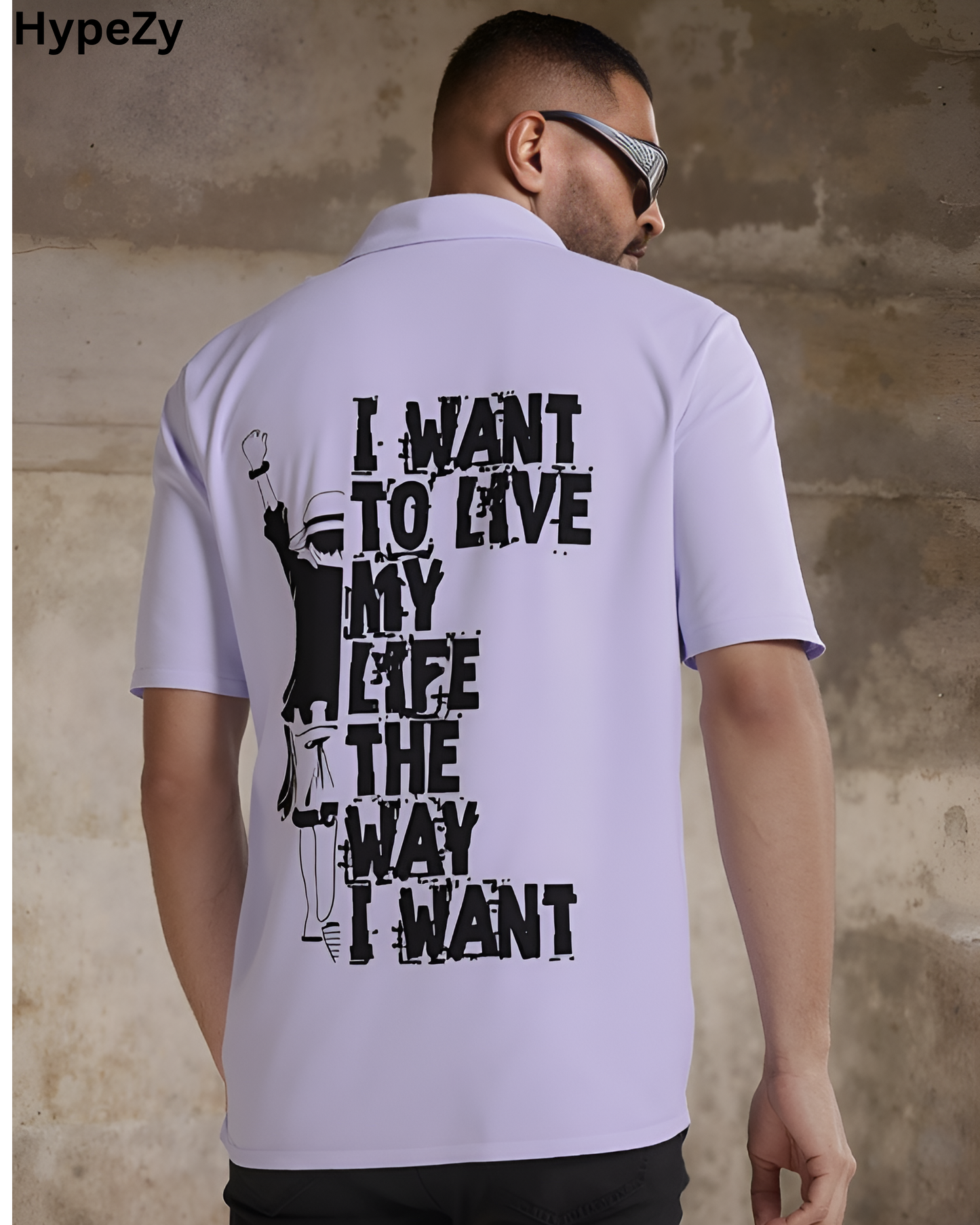 'Live My Life' Premium Oversized Shirt