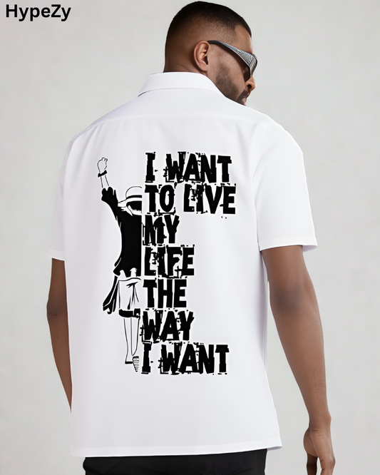 'Live My Life' Premium Oversized Shirt