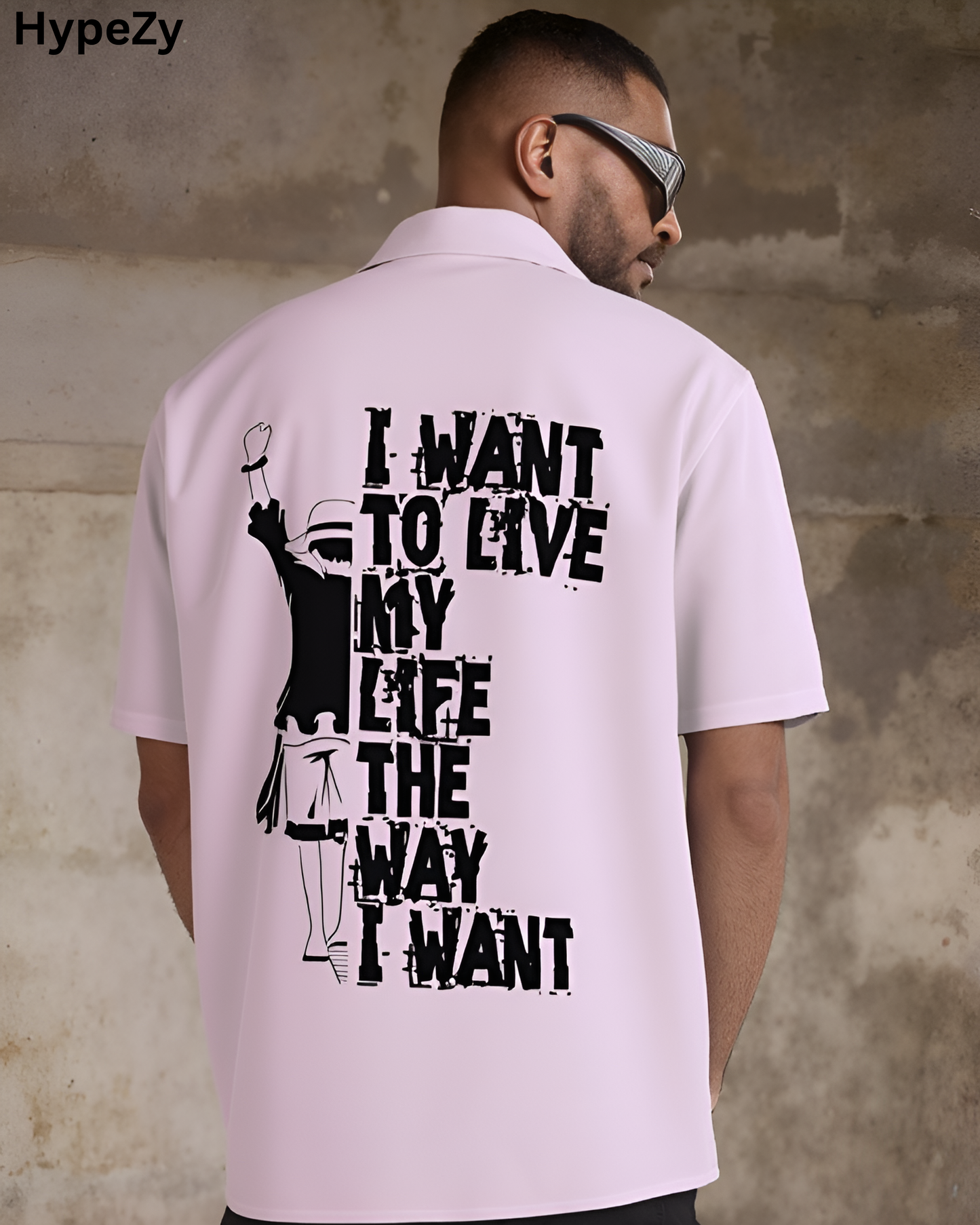 'Live My Life' Premium Oversized Shirt
