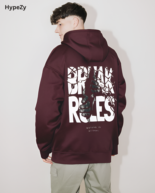 Break Rules Premium Oversized Hoodie