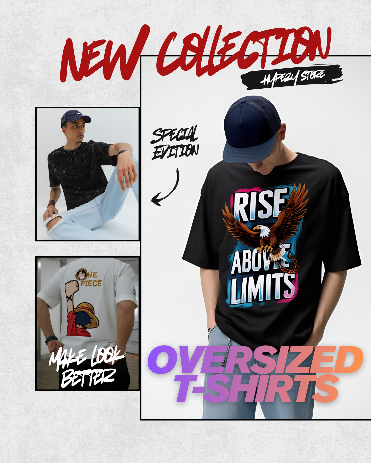 HYPEZY Oversized T-Shirt — Streetwear Vibe