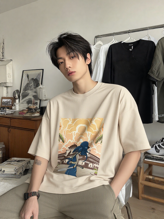 Premium Oversized T-shirt Anime Samurai